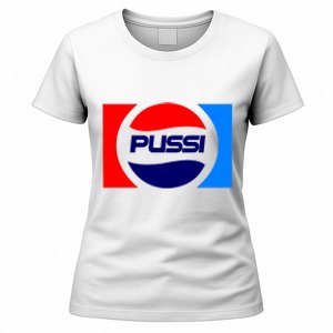 Pussi Parody Spoof Logo Offensive Women's T-Shirt