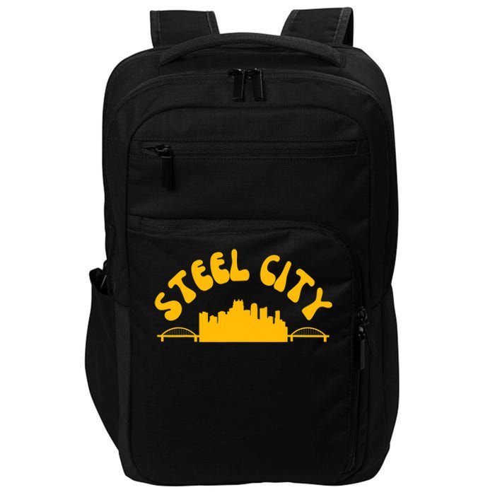 Pittsburgh Pennsylvania Sl City Skyline Bridges Retro Impact Tech Backpack