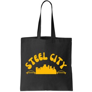 Pittsburgh Pennsylvania Sl City Skyline Bridges Retro Tote Bag