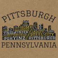 Pittsburgh Pennsylvania Sl City Skyline 412 Home Yinz Cotton Canvas Backpack