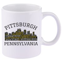 Pittsburgh Pennsylvania Sl City Skyline 412 Home Yinz 11oz C Handle Ceramic Mug