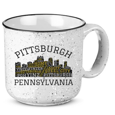 Pittsburgh Pennsylvania Sl City Skyline 412 Home Yinz 15oz Campfire Ceramic Mug