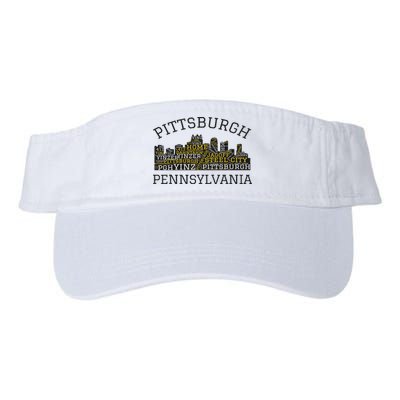 Pittsburgh Pennsylvania Sl City Skyline 412 Home Yinz Visor