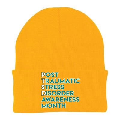 Ptsd Postgifttraumatic Stress Disorder Awareness Month Funny Gift Knit Cap Winter Beanie