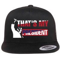 Patriotic Presidential Support Graphic Flat Bill Trucker Hat