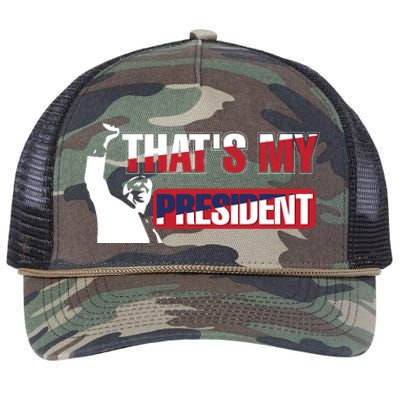 Patriotic Presidential Support Graphic Retro Rope Trucker Hat Cap