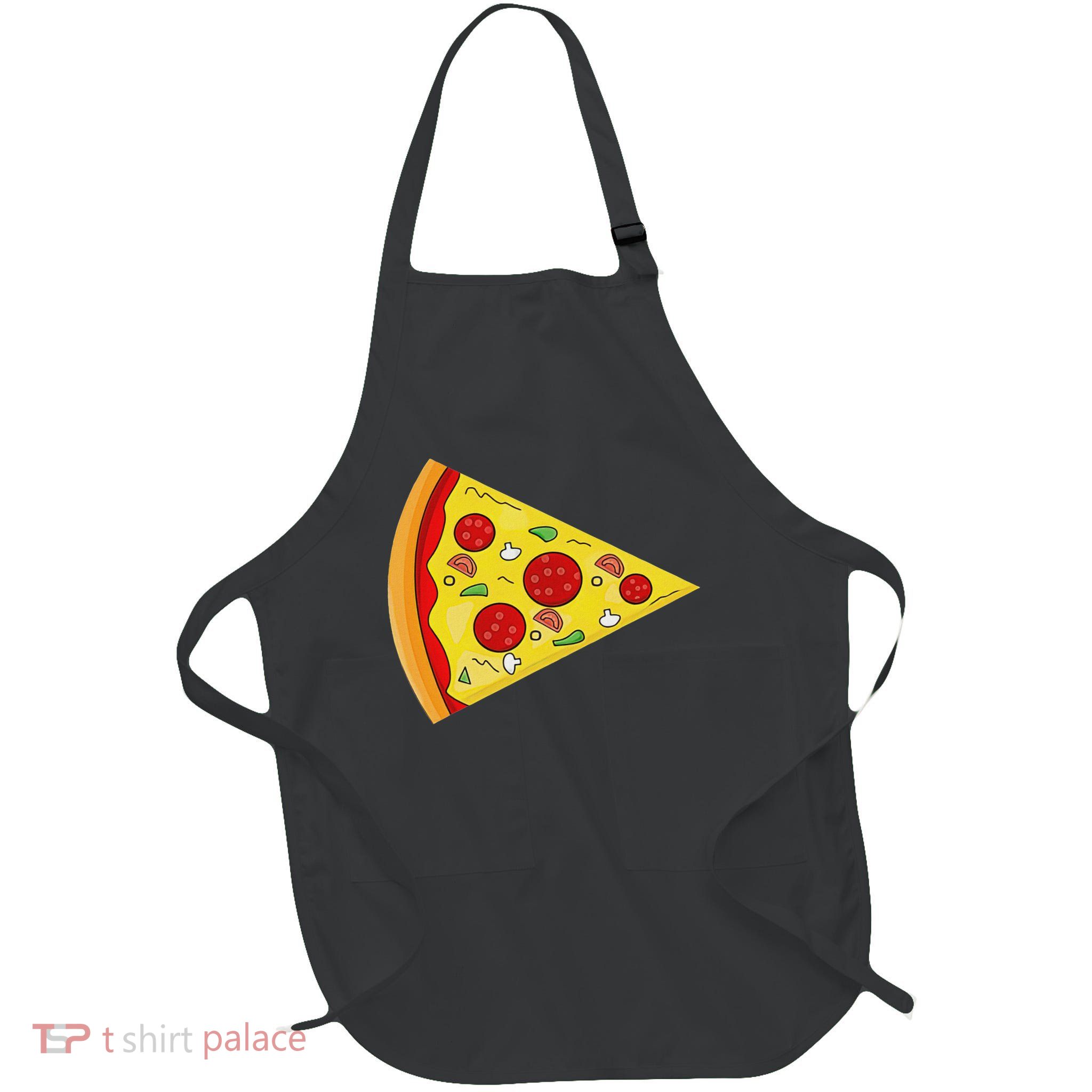 Pizza Pie & Slice Dad And Son Matching Pizza Father's Day Full-Length Apron With Pockets