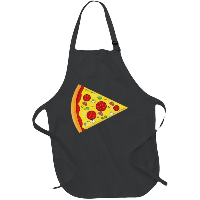 Pizza Pie & Slice Dad And Son Matching Pizza Father's Day Full-Length Apron With Pockets