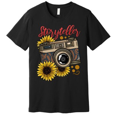 Photographer Photography Storyteller Camera Gift Premium T-Shirt