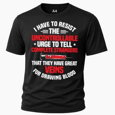 Phlebotomy Phlebotomist Syringe Needle Medical Technician Performance Shirt