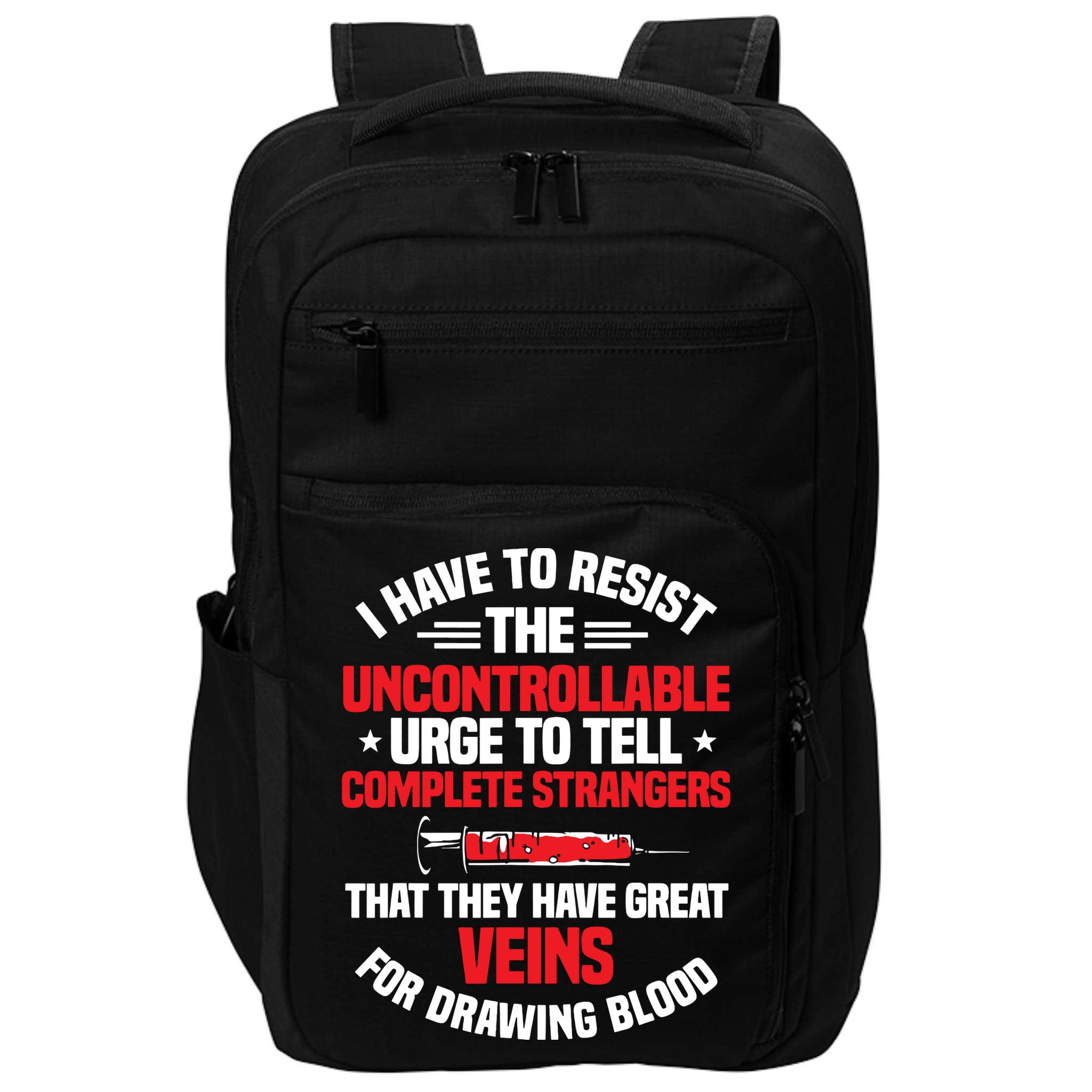 Phlebotomy Phlebotomist Syringe Needle Medical Technician Impact Tech Backpack