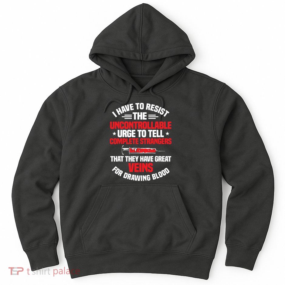 Phlebotomy Phlebotomist Syringe Needle Medical Technician Hoodie