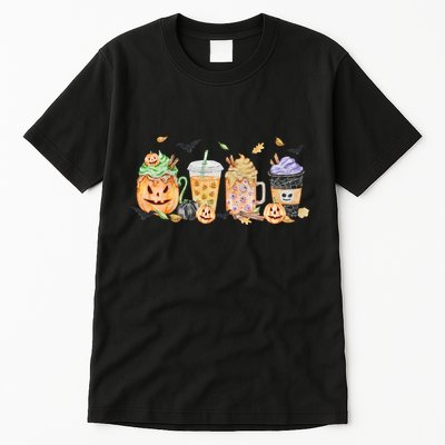 Plaid Pumpkin Spice Hello Fall Autumn Thanksgiving Tall T-Shirt