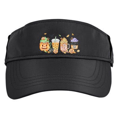 Plaid Pumpkin Spice Hello Fall Autumn Thanksgiving Adult Drive Performance Visor