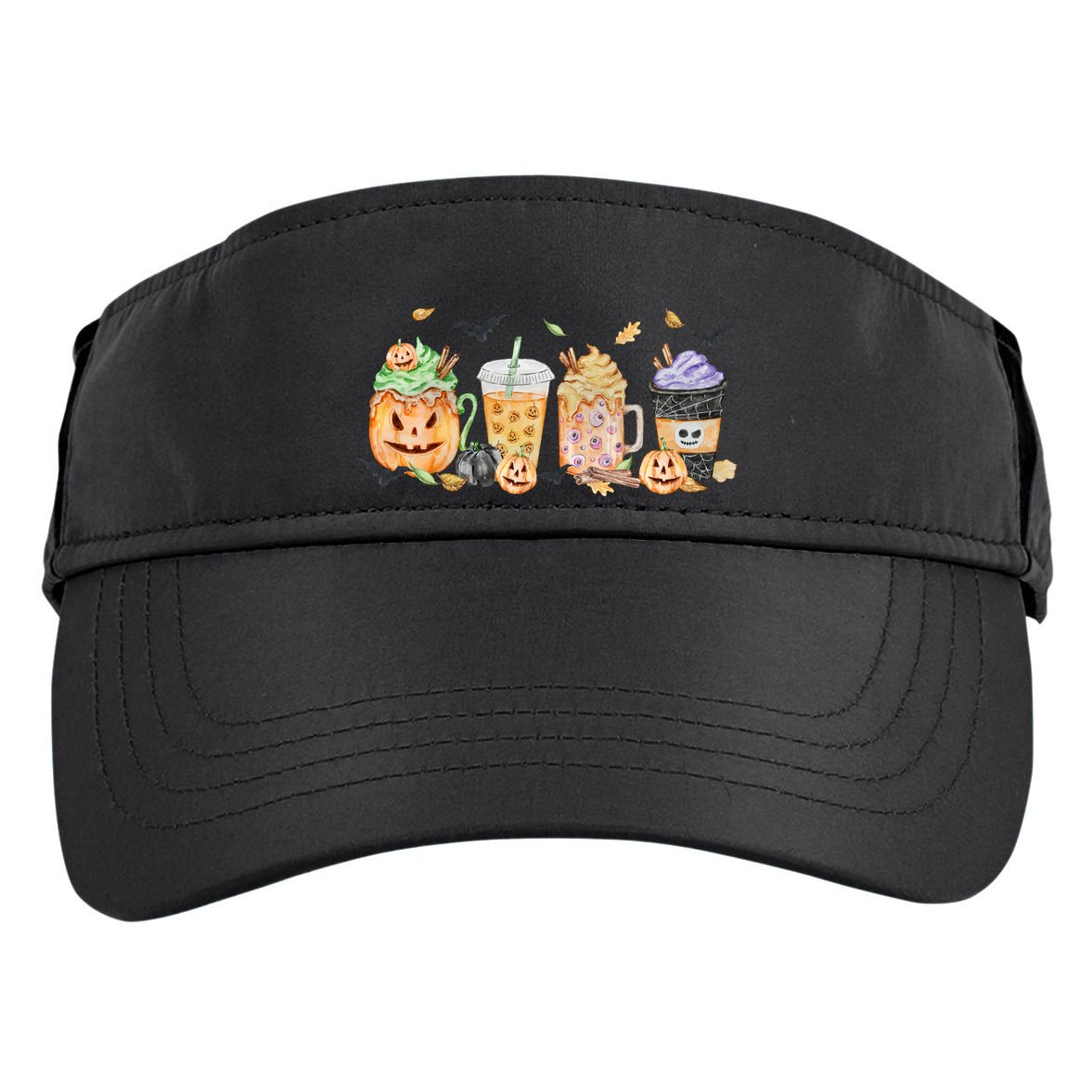 Plaid Pumpkin Spice Hello Fall Autumn Thanksgiving Adult Drive Performance Visor