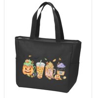 Plaid Pumpkin Spice Hello Fall Autumn Thanksgiving Zip Tote Bag