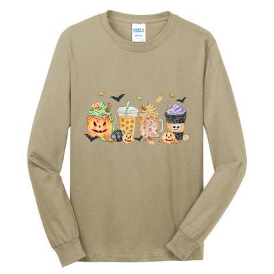 Plaid Pumpkin Spice Hello Fall Autumn Thanksgiving Tall Long Sleeve T-Shirt