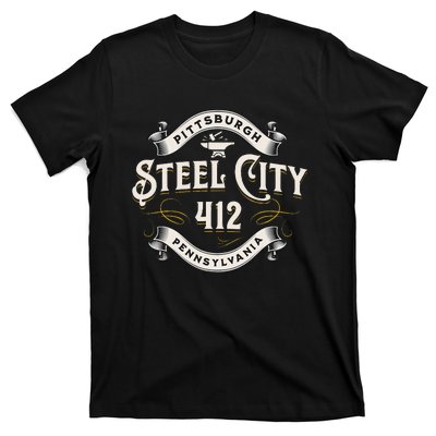 Pittsburgh Pennsylvania Steel City 412 Home T-Shirt