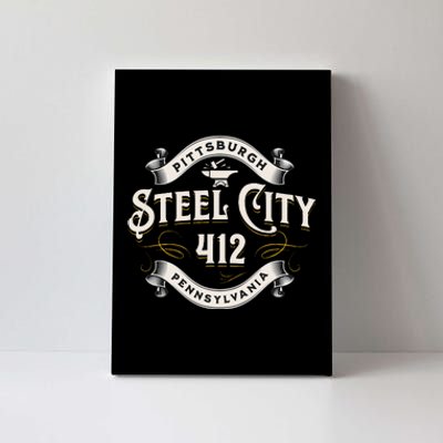 Pittsburgh Pennsylvania Steel City 412 Home Canvas