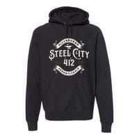 Pittsburgh Pennsylvania Steel City 412 Home Premium Hoodie