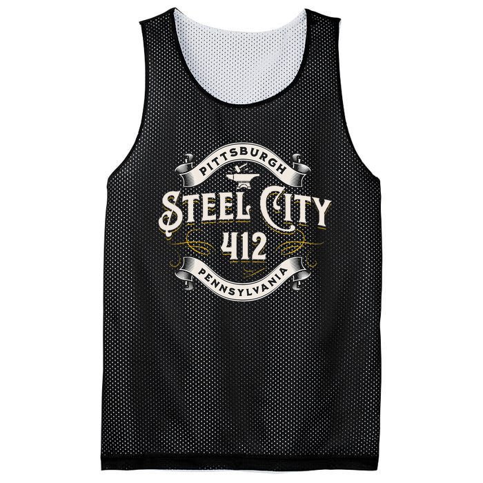 Pittsburgh Pennsylvania Steel City 412 Home Mesh Reversible Basketball Jersey Tank