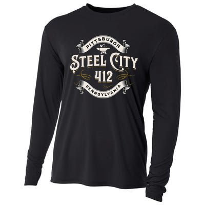 Pittsburgh Pennsylvania Steel City 412 Home Cooling Performance Long Sleeve Crew