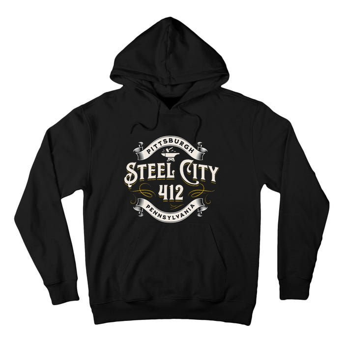 Pittsburgh Pennsylvania Steel City 412 Home Tall Hoodie