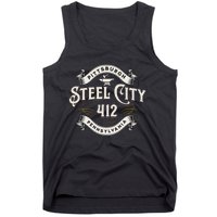 Pittsburgh Pennsylvania Steel City 412 Home Tank Top