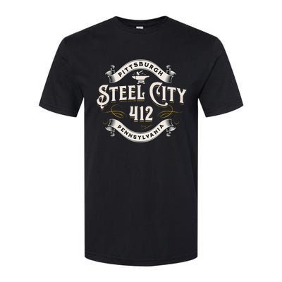 Pittsburgh Pennsylvania Steel City 412 Home Softstyle CVC T-Shirt