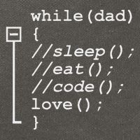 Programmer Papa Sleep, Eat, Code Funny Father's Day Cotton Canvas Backpack