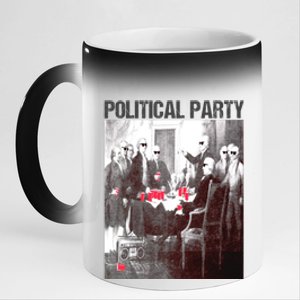 Political Party Shades & Red Cups Funny Political 11oz Black Color Changing Mug