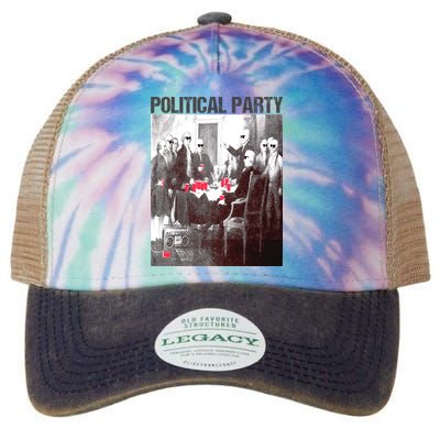 Political Party Shades & Red Cups Funny Political Legacy Tie Dye Trucker Hat