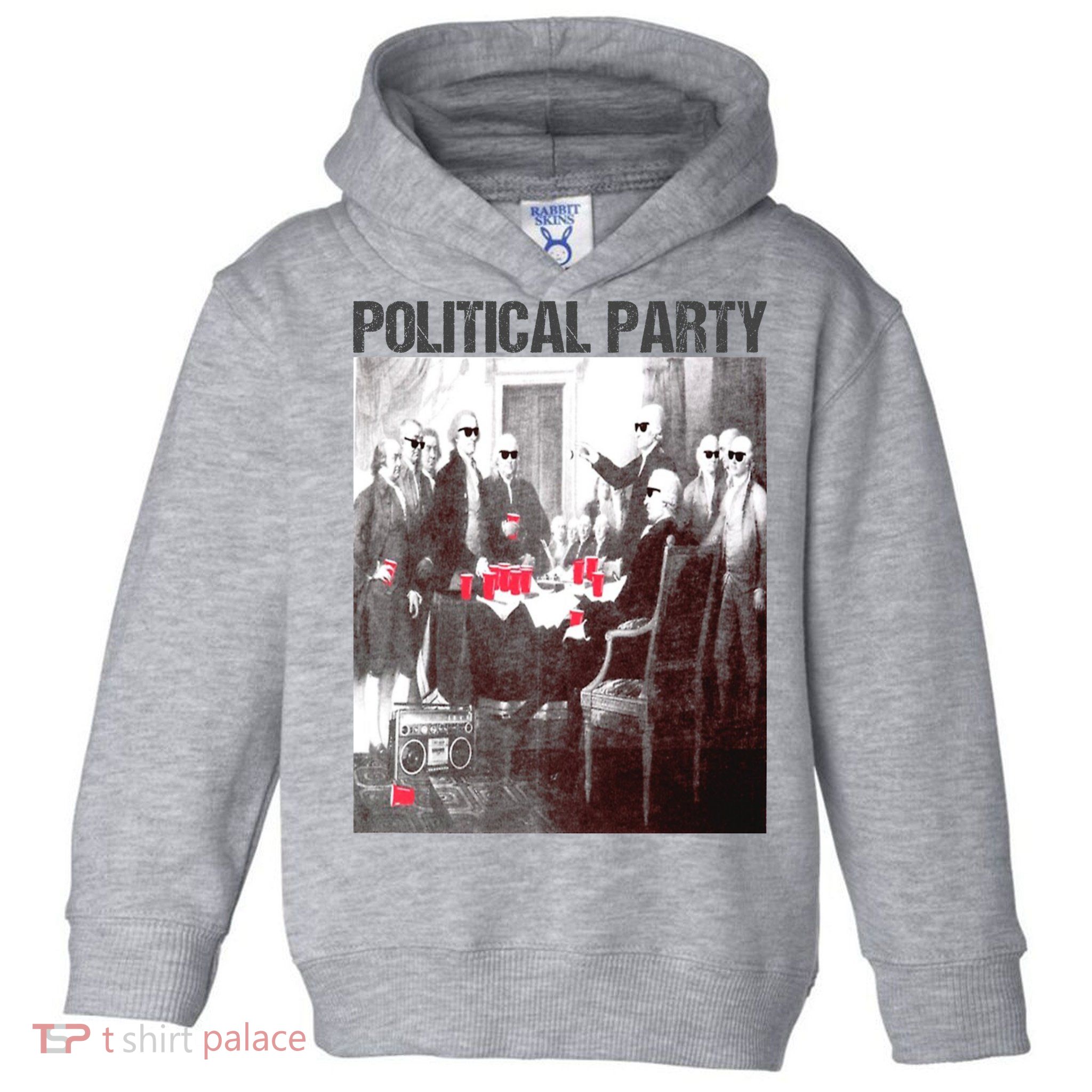 Political Party Shades & Red Cups Funny Political Toddler Hoodie