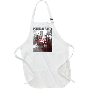 Political Party Shades & Red Cups Funny Political Full-Length Apron With Pockets