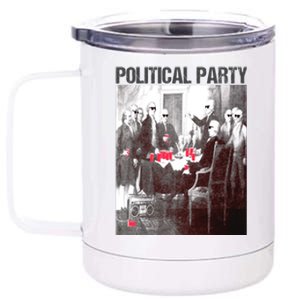 Political Party Shades & Red Cups Funny Political 12 oz Stainless Steel Tumbler Cup