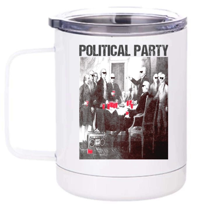 Political Party Shades & Red Cups Funny Political 12 oz Stainless Steel Tumbler Cup