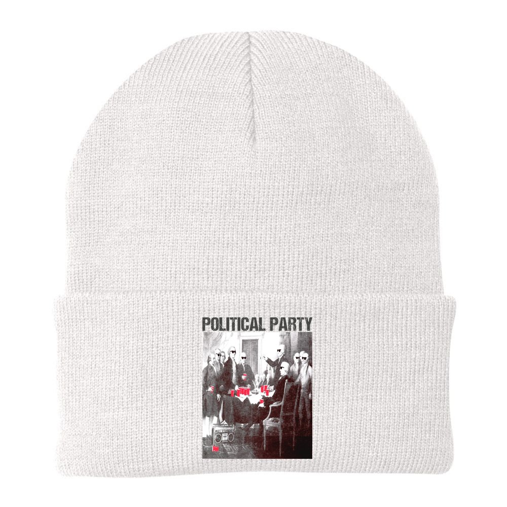 Political Party Shades & Red Cups Funny Political Beanie