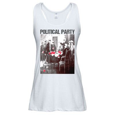 Political Party Shades & Red Cups Funny Political Ladies Essential Flowy Tank