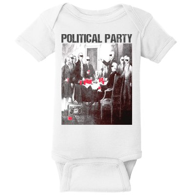 Political Party Shades & Red Cups Funny Political Baby Bodysuit