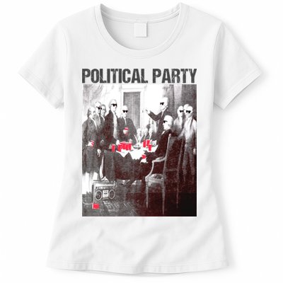 Political Party Shades & Red Cups Funny Political Womens T-Shirt