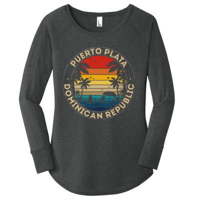 Puerto Plata Souvenir Dominican Republic Reminder Women's Perfect Tri Tunic Long Sleeve Shirt