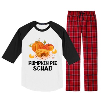 Pumpkin Pie Squad Funny Thanksgiving Day Gift Raglan Sleeve Pajama Set