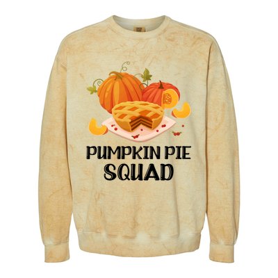 Pumpkin Pie Squad Funny Thanksgiving Day Gift Colorblast Crewneck Sweatshirt