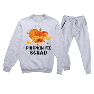 Pumpkin Pie Squad Funny Thanksgiving Day Gift Premium Crewneck Sweatsuit Set