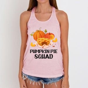 Pumpkin Pie Squad Funny Thanksgiving Day Gift Women's Knotted Racerback Tank