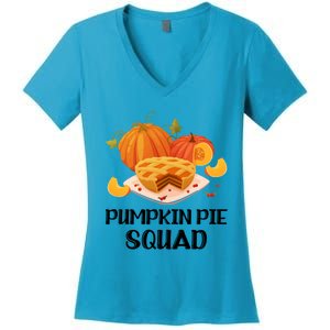 Pumpkin Pie Squad Funny Thanksgiving Day Gift Women's V-Neck T-Shirt