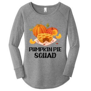 Pumpkin Pie Squad Funny Thanksgiving Day Gift Women's Perfect Tri Tunic Long Sleeve Shirt