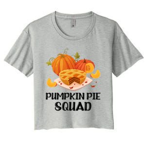 Pumpkin Pie Squad Funny Thanksgiving Day Gift Women's Crop Top Tee