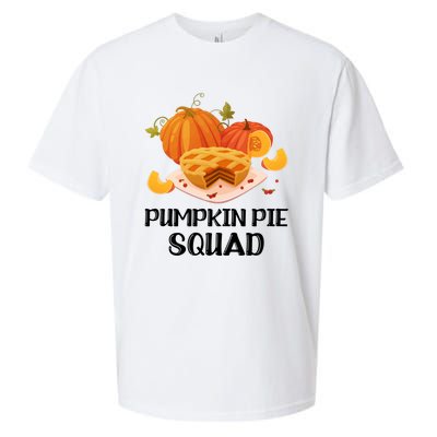 Pumpkin Pie Squad Funny Thanksgiving Day Gift Sueded Cloud Jersey T-Shirt