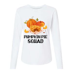 Pumpkin Pie Squad Funny Thanksgiving Day Gift Womens Cotton Relaxed Long Sleeve T-Shirt